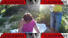 Thrilling As Fat Woman Inserts Cookies Into Pussy For Gay Friend To Lick Outdoors