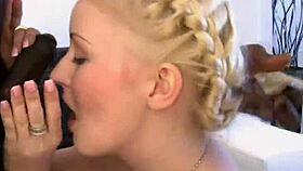 i watched this hot interracial scene where the black guy licks her shaved pussy before cowgirl riding and facial cumshot, omg