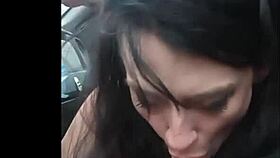 Deepthroat Blowjob On The Road In Public