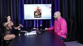 Paulo Avelar and Victoria Beatriz in Sheer Red Lingerie Group Flashing