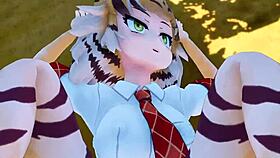 Bengaru Tora Kemono Friends Anime Fuck