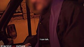 Waitress roughly fucked in van! Wow!