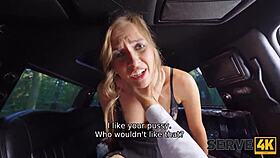 In the car, the czech guy in uniform serves privately with pov sex