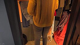 Hot Secretary Teases Big Ass In Tight Jeans With Visible Panty Line