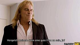 daddy4k, that petite girl handles it with her father-in-law, no fuss