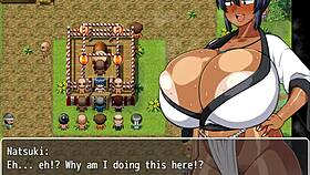 Tanned girl Natsuki feels intense emotions during public blowgang at festival