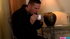 Busty stunner titty fucks hard