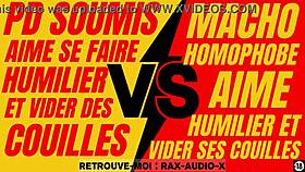 Powerful French hetero master dominates young submissive gay in intense humiliation