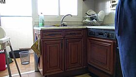 Horny Teen Loves Kitchen Doggystyle With Big Ass Milf