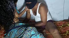 in the indian village, the hot wife gives a homemade foot job while getting fingered and fucked