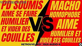 Powerful French hetero master dominates young submissive gay in intense humiliation