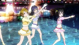 Alien monster starts music in anime hentai