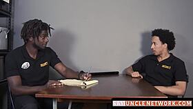 muscle security officer bareback drills gay guy