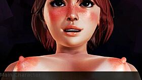 Redhead stepsister teases in anime hentai game.