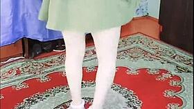 Sissy Crossdresser in Sexy Dress Shows Big Ass White Boy Charm