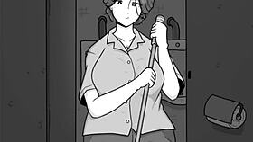 i'm the shy boy learning sex from hot milf janitor in washroom