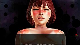 Redhead stepsister teases in anime hentai game.