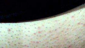 face mask on, black dildo in mouth