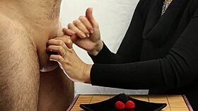 Watch this cfnm handjob cum on candy berries and food, wanna try it?