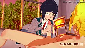 boku no hero hentai jiro kyoka blowjob boobjob 2