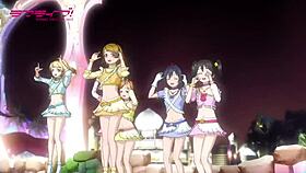 Alien monster starts music in anime hentai