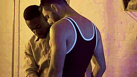 Black Hunk Dominates White Bodybuilder