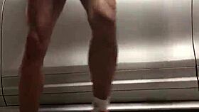 Spying On Gay Gym Action In The Garage?