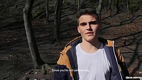 Czech Hunter Hunts Amateur Gay Twink for Rimjob, Sucking, Anal, and Spanking