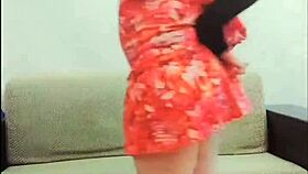 Sissy Crossdresser in Sexy Dress Shows Big Ass White Boy Charm