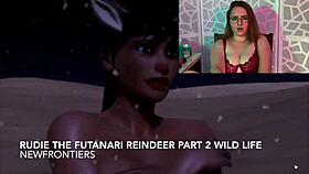 Futanari prostitute squirts and creampies in Christmas hentai compilation