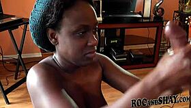 Licking Pussy Like a Boss with Ebony Couple Ass Play. Raw Cumshot Seals Their Hardcore Session.