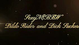 bbw woman using toys and riding in this preview