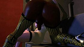 Yellow and pink futa dickgirls 69 blowjob