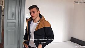 Czech Hunter Hunts Amateur Gay Twink for Rimjob, Sucking, Anal, and Spanking