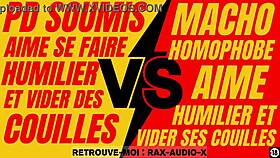 Powerful French hetero master dominates young submissive gay in intense humiliation