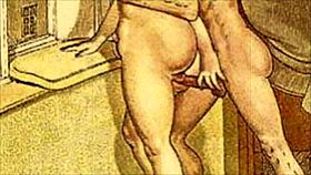 Vintage erotic illustration from antique collection