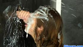 Adorable Eurobabe Receives Cumshot At Gloryhole