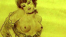 Vintage erotic illustration from antique collection