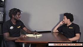 muscle security officer bareback drills gay guy