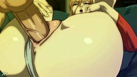 power licks denjis big cock in hentai scene