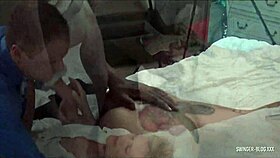 Watch these amateur housewives take huge cocks in their cunts during the foursome?