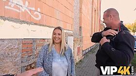 Old Man Picks Up Chubby Woman With Big Natural Tits And Fucks Her While Boyfriend Watches.