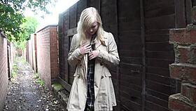 Satine Spark dares to masturbate nude in the park.