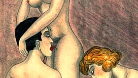 retro vintage cartoon drawings