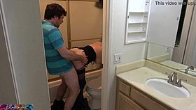 Stepson Caught Masturbating in Bathroom Ends Up with Stepmom Encounter