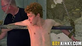 Ever seen a mature freak dominate his submissive with spanking and bondage in a dark dungeon?