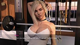 Blonde Hentai Girl with Big Tits at Gym