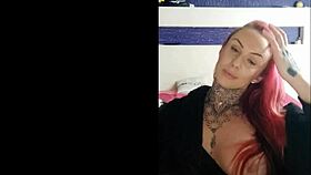 Sensual Tattooed Babe Smoking And Teasing On Webcam