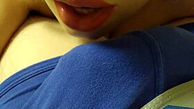 girlfriend gives sweet blowjob cum in mouth