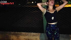 hot skinny latina milf vagninho and holy rubi piss and show ass in park